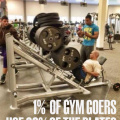 1 percent of gym goers use 90 percents