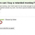 Where can I buy a retarded monkey?