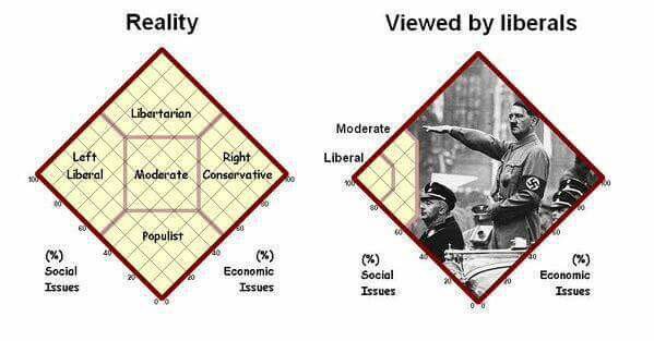 Political groups viewed by liberals