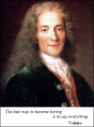 Voltaire - The best way to become boring
