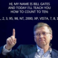 Bill Gates counting to 10