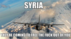 Freeing Syria with bombs
