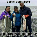 2 out of 3 girls don't need gloves...
