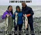 2 out of 3 girls don't need gloves...