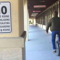 No bicycle riding
