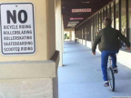 No bicycle riding