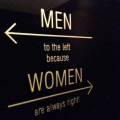 Men to the left...