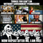Things you can't do without government permission
