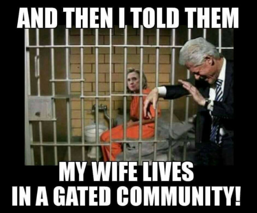 Hillary lives in gated community