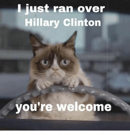 Just ran over Hillary Clinton