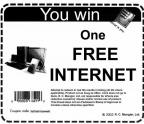 You win one free internet!