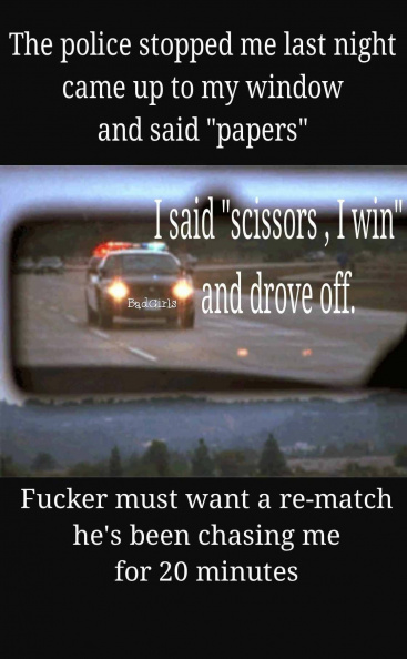 Paper, scissors, police