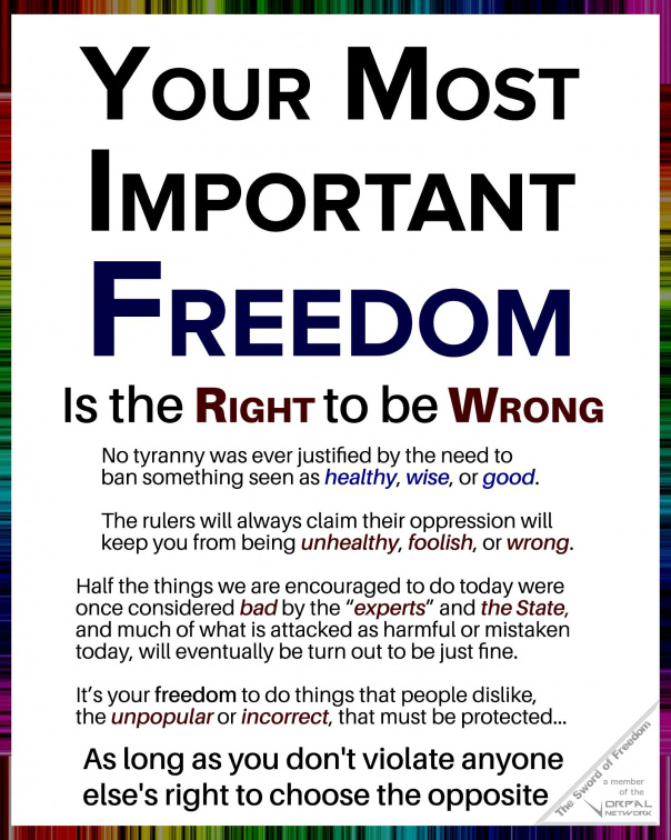 The right to be wrong