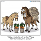 77% as many carrots