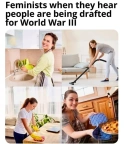 Feminists vs the draft