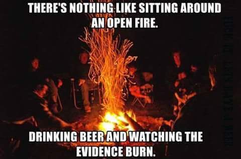Sitting around the fire