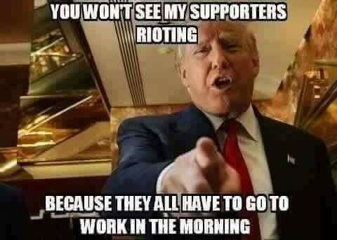 Trump supporters not rioting
